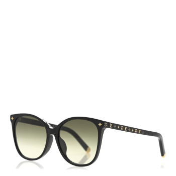 LOUIS VUITTON Acetate My Monogram Light Cat Eye Sunglasses Z1657E Black