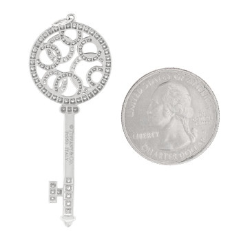 TIFFANY Platinum Diamond Bubbles Key Pendant