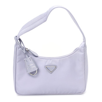 PRADA Tessuto Nylon Saffiano Mini Re-Edition 2005 Bag Purple