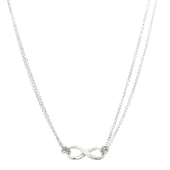 TIFFANY Sterling Silver Infinity Pendant Necklace