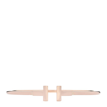 TIFFANY 18K Rose Gold T Wire Bracelet