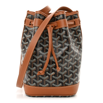 GOYARD Goyardine Petit Flot Bucket Bag PM Black Gold