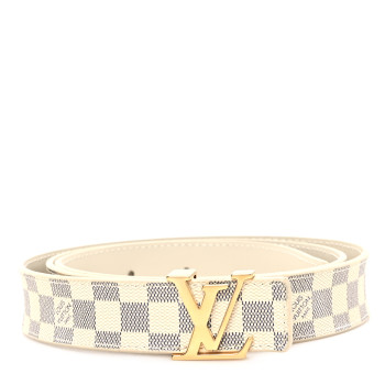 LOUIS VUITTON Damier Azur LV Initiales Belt 90 36