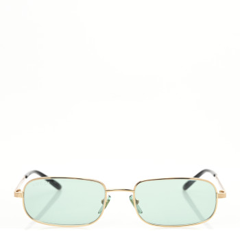GUCCI Metal Rectangular Sunglasses GG1457S Green Gold