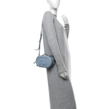 FENDI Vitello Grace Matte O'Lock Mini Camera Case Azzurro Baby