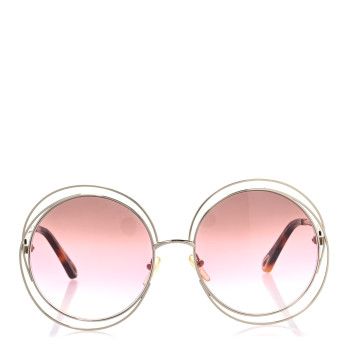 CHLOE Oversized Round Carlina Oversized Round Sunglasses CE114SD Gold Pink