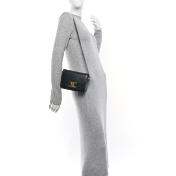 CELINE Shiny Calfskin Teen Triomphe Black