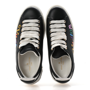 LOUIS VUITTON Calfskin Time Out New Wave Sneakers 36.5 Black