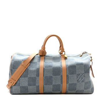 LOUIS VUITTON Damier Denim 3D Speedy Bandouliere 50 Bleu