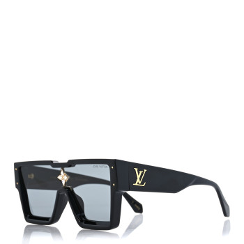 LOUIS VUITTON Acetate Swarovski Crystal Cyclone Sunglasses Z1578W Black
