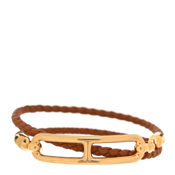 HERMES Swift Roulis Double Tour Bracelet T2 Gold