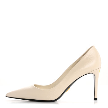 PRADA Saffiano Vernice Pumps 37.5 White
