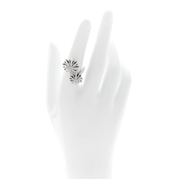 DAVID YURMAN Sterling Silver Diamond 28mm Open Starburst Ring 52 6