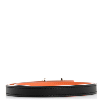 HERMES Swift Epsom 13mm Gamma Belt 80 32 Black Orange