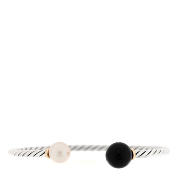 DAVID YURMAN Sterling Silver Black Onyx Cultured Pearl Solari Bracelet