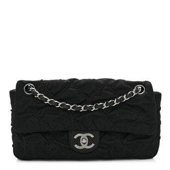 CHANEL Fabric Quilted Le Marais Flap Black
