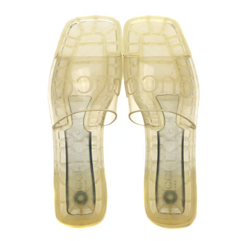GUCCI Rubber Gucci Logo Womens Platform 20/60mm Slide Sandals 39 Transparent