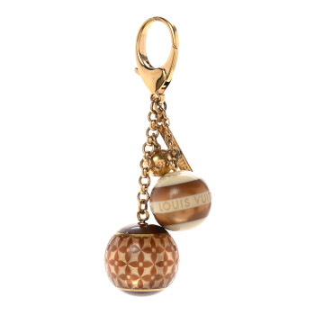 LOUIS VUITTON Mini Lin Croisette Bag Charm Beige