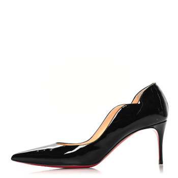 CHRISTIAN LOUBOUTIN Patent Hot Chick 70 Pumps 38 Black