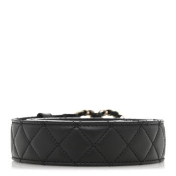 CHANEL Calfskin Quilted CC Chain Belt 80 32 Black