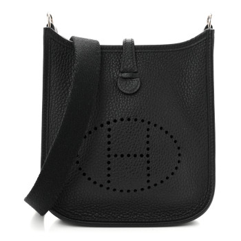 HERMES Taurillon Clemence Evelyne TPM Black