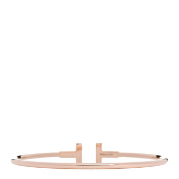 TIFFANY 18K Rose Gold T Wire Bracelet