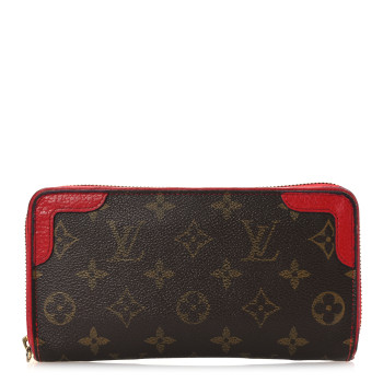LOUIS VUITTON Monogram Retiro Zippy Wallet Cherry