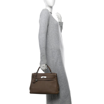 HERMES Togo Kelly Retourne 32 Etoupe