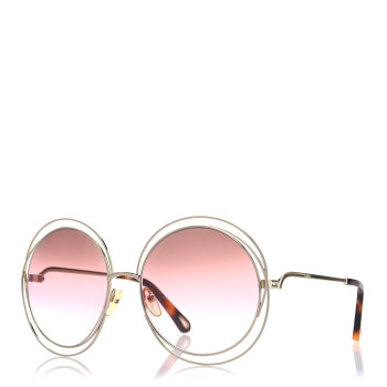 CHLOE Oversized Round Carlina Oversized Round Sunglasses CE114SD Gold Pink