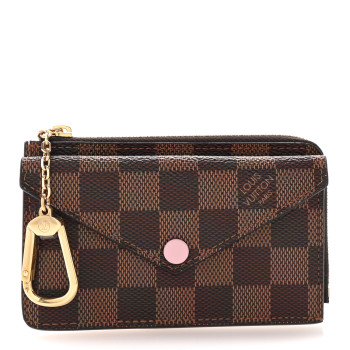 LOUIS VUITTON Damier Ebene Recto Verso Card Holder Rose Ballerine