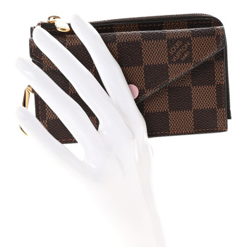 LOUIS VUITTON Damier Ebene Recto Verso Card Holder Rose Ballerine