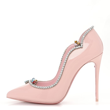 CHRISTIAN LOUBOUTIN Patent Chick Queen 100 Pumps 37 Rosy