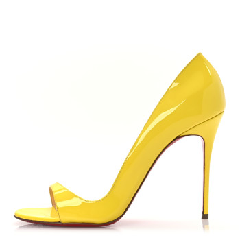 CHRISTIAN LOUBOUTIN Patent Toboggan 100 Pumps 40.5 Sun