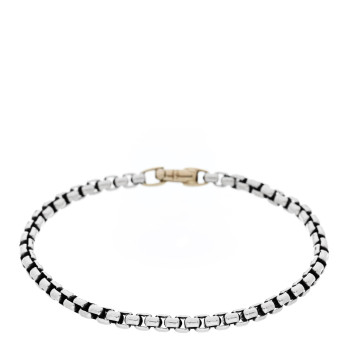 DAVID YURMAN Sterling Silver 14K Yellow Gold 4mm Bel Aire Chain Bracelet
