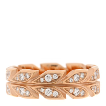 TIFFANY 18K Rose Gold Diamond .38ct Victoria Vine Ring 52 6
