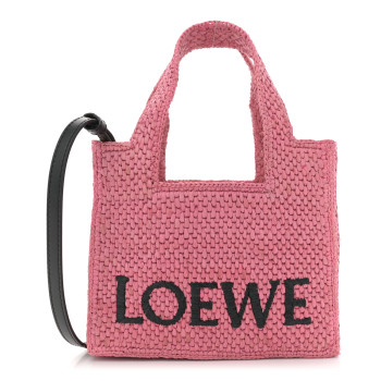 LOEWE X PAULA'S IBIZA Raffia Font Tote Sunset Pink