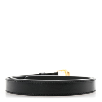 GUCCI Calfskin Double G 20mm Belt 75 30 Black
