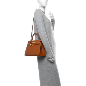 HERMES Epsom Kelly Sellier 28 Cognac