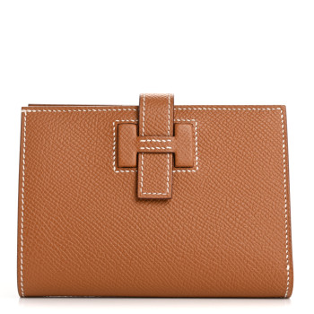 HERMES Epsom New H Passant Compact Wallet Gold