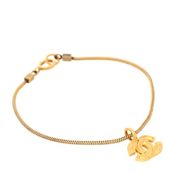 CHANEL Snake Chain CC Bracelet Gold