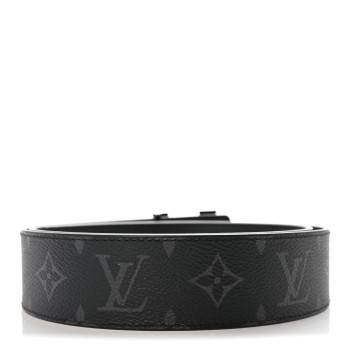 LOUIS VUITTON Monogram Eclipse Taigarama 40mm LV Initiales Reversible Belt 95 38 Black