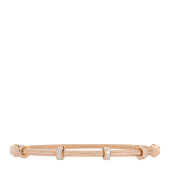 CARTIER 18K Pink Gold Diamond Ecrou de Cartier Bracelet 20