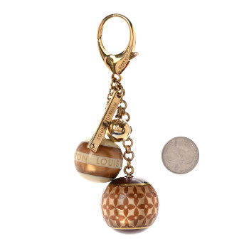 LOUIS VUITTON Mini Lin Croisette Bag Charm Beige