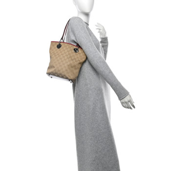 GUCCI Monogram Small Eclipse Tote Red