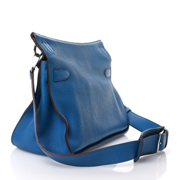 HERMES Taurillon Clemence Jypsiere 34 Mykonos