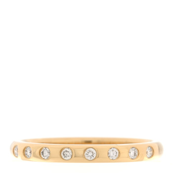 TIFFANY 18K Yellow Gold Diamond Elsa Peretti 8 Diamond Stacking Band Ring 61 9.5