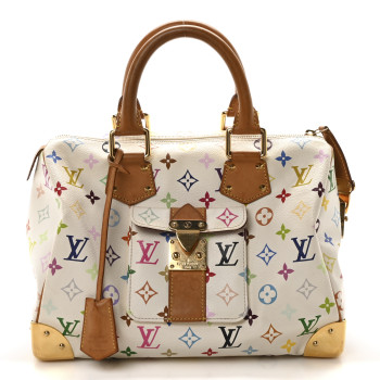 LOUIS VUITTON Monogram Multicolor Speedy 30 White