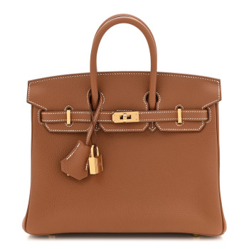 HERMES Togo Birkin 25 Gold