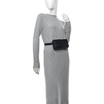 BOTTEGA VENETA Nappa Maxi Intreccio The Belt Cassette Bag Black