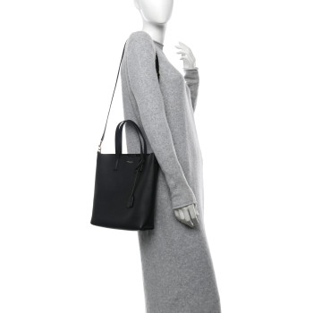 SAINT LAURENT Calfskin Toy Shopping Tote Black